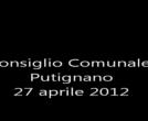 Consiglio Comunale Putignano 27 aprile 2012